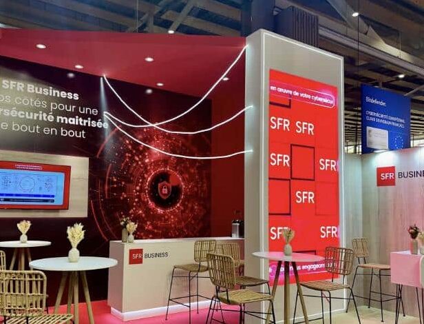 Stand Force Rose pour SFR Business au Forum INCYBER